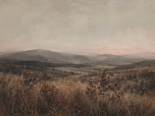 Twilight Over Rolling Plains Art Print