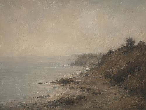 Coastal Serenity at Dawn Art Print by Elara Yasna
