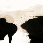 Ink Cliff I Art Print