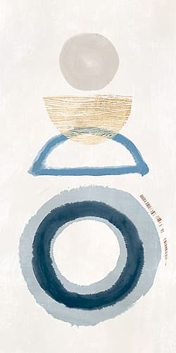 Crescent Lunar II Blue Version Art Print by Hazel J