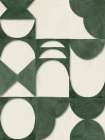 Structured Greens and Geometric Calm Art Print