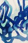 Flowing Waves of Blue Movement I Minimalist Print