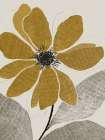 Golden Flower on Textured Canvas Art Print
