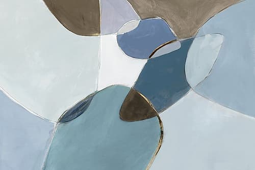 Fluid Forms in Soft Blues Art Print