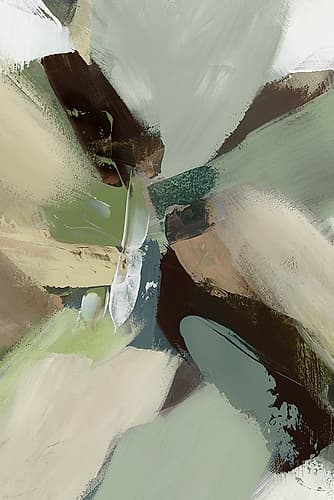 Earthy Brushstroke Harmony Art Print by Hazel J