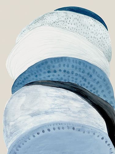 Layers of Blue Harmony Art Print
