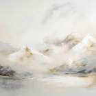 Golden Mlountains Art Print