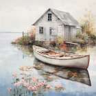 Cottage by the Beach II Art Print
