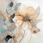 Ivory Blossoms I Art Print