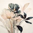 Whimsical Blossoms I Art Print