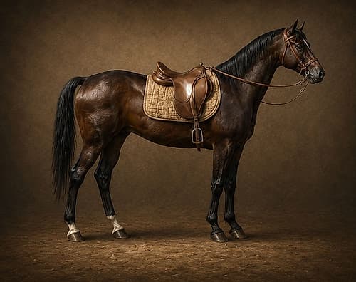 Majestic Horse with Saddle Art Print