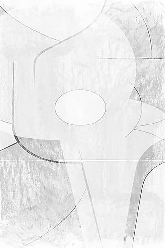 Curved Lines in Soft Hues Geometric Print