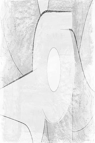 Curved Silence in Soft Grayscale Art nouveau reproduction