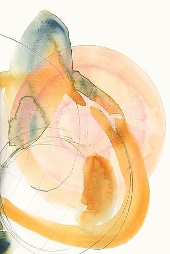 Circular Dance of Colors Aquarelle reproduction
