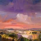 Landscape With White Cloud Art Print