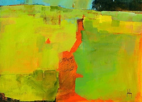 Orange Path Art Print by Ann Bailey