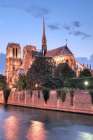 Notre Dame at Dusk Art Print