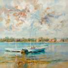 At WaterΓÇÖs Edge Art Print