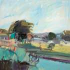 Summer Marsh Industry Art Print