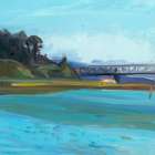 Molate Beach and Bridge Art Print