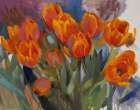 Apricot Tulips Art Print