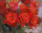 Crimson Roses Art Print