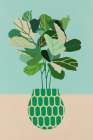 Plant With Green Vase Art Print