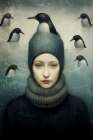 Penguin Lady Art Print