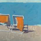 Orange Towels Art Print
