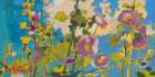 Hollyhocks Art Print