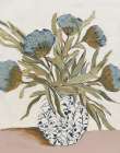 Azure Flora in Bloom Modern Print