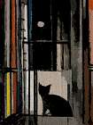 Midnight Cat Art Print