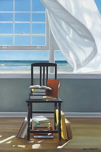 Beach Scholar Art Print by Karen Hollingsworth
