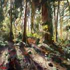 Cedar Shadows Art Print