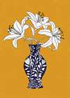 Lily On Yellow Art Print