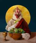 Chickin Caesar Art Print