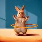 Gym Bunny - Hula Hoop Art Print