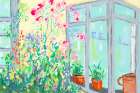 Summer in Willowvale, Nairn Art Print