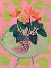 Matisse Inspired Still Life With Red Flowers Art Deco Print