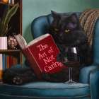 Schrodingers Cat Art Deco Print