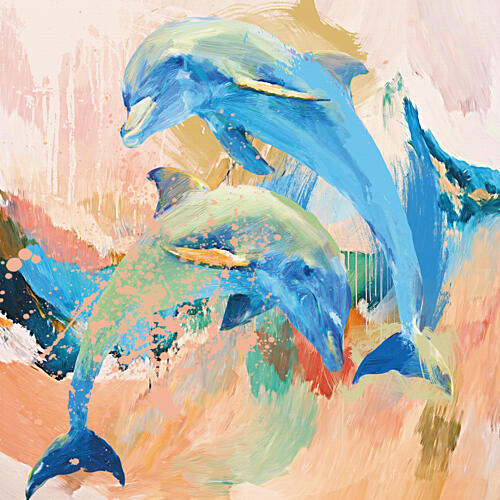 Dolphin Friends Art Print