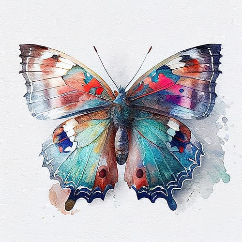 Colorful Butterfly Art Print by Incado