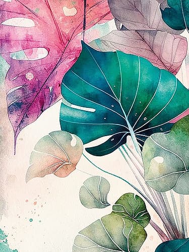 Colored Leaves II Art Print