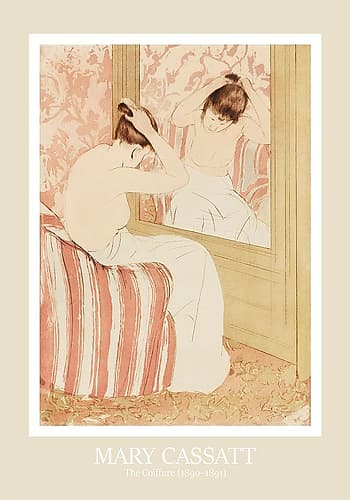 Mary Cassatt, The Coiffure, 1890-1891 Figurative Print