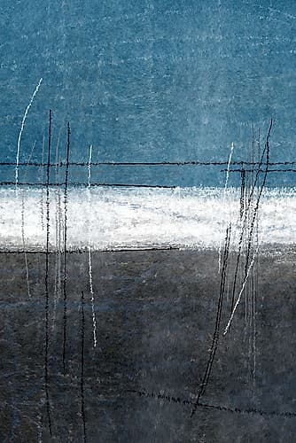 Blue Gray Grass Art Print
