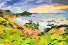 Coastal Impressions - Sunset Over The Bay Art Print