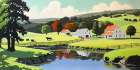 Farm at Corner Creek Art Print