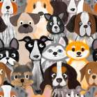 All My Dogs Art Print