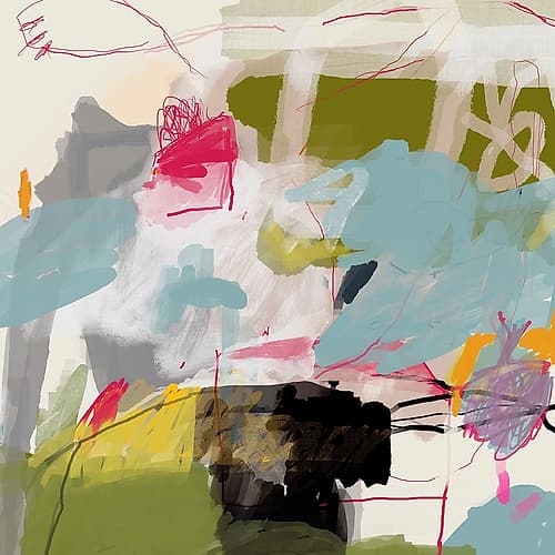 The Buffalo Lost In The Park Abstract Art Print