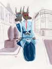 The Doberman Do Paris Art Print